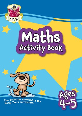 Reception Ages 4-5 Maths Home Learning Activity Book with Answer Cgp