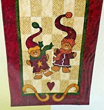 Ginger & Spice Gingerbread Cookie Jeri Kelly Table Runner Applique Quilt Pattern