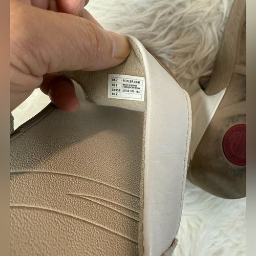 Sandalias FitFlop para mujer talla 9 Lunetta tanga chanclas con joyas - Imagen 5 de 10