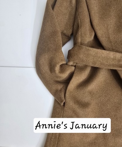HNM Women's Belted Coat(Camel, US 6/EUR 36) - 第 4/6 張圖片
