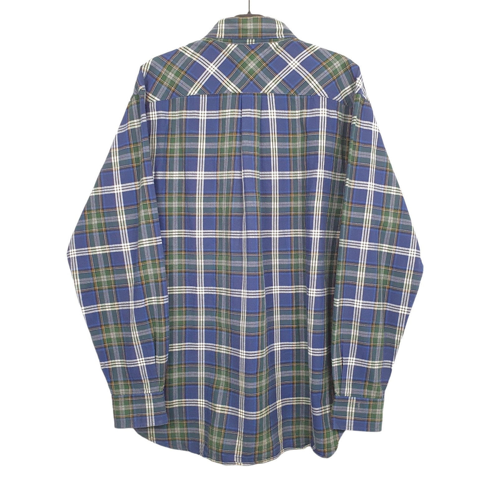 TOMMY HILFIGER Blue Check Shirt Long Sleeve Casual Mens M image 3