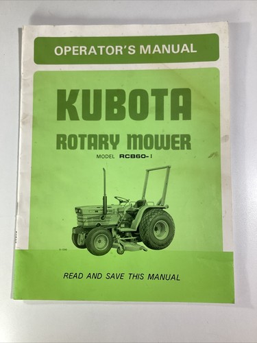 Kubota RCB60-1 Rotary Mower Operator’s Manual Original Japan - Picture 2 of 16