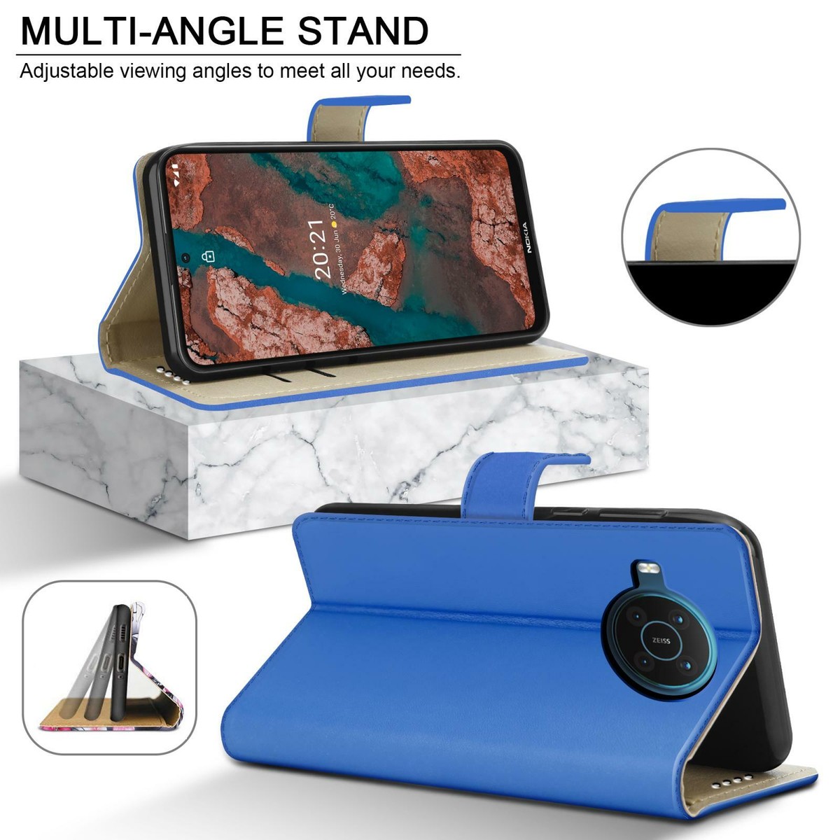 Custodia Portafoglio In Pelle Flip Compatibile Con Nokia X20 - Foto 6