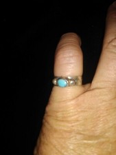 Turquoise Sterling Ring sz 6 band