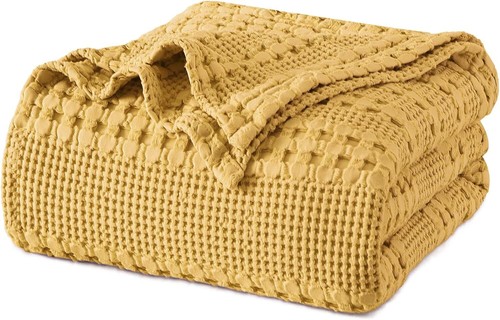 PHF 100% Cotton Waffle Weave Blanket King Size for Bed, Lightweight Washed... - Picture 44 of 238