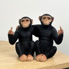 Modern Ornament for Living Room Rude Monkey Figurine Up Yours Animal Statue Gift