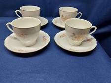 Vintage CMielow China Poland 4 Sets Cups and Saucers CIL18 Beautiful 