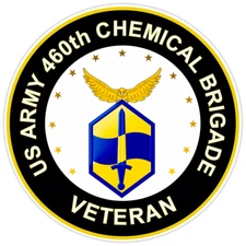 US Army 460th Chemical Brigade Veteran Bumper Sticker Military Decal 5"