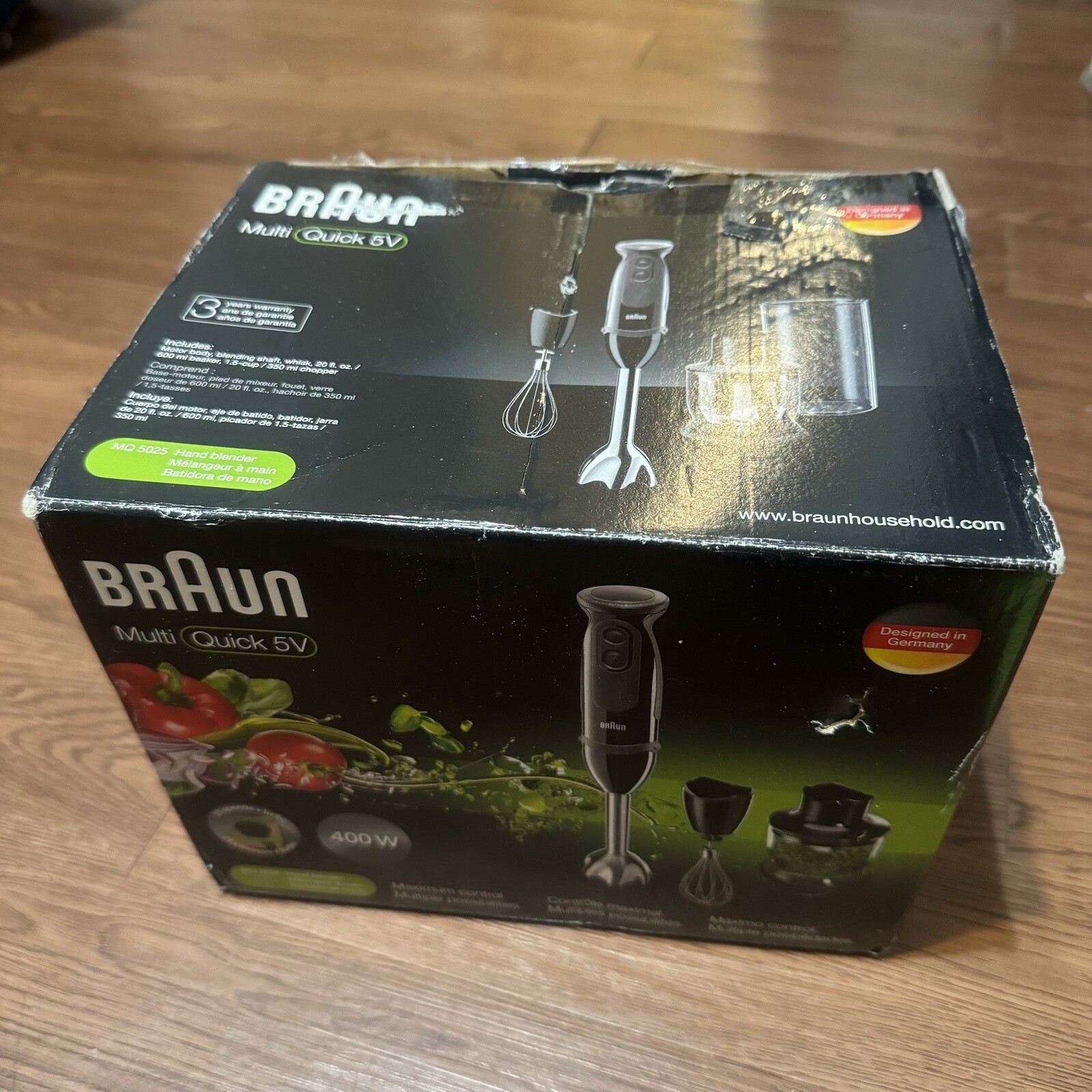 Braun MultiQuick 5V MQ5025 21 Speed Hand Blender Inclu Shaft Beaker Whisk Chopp eBay
