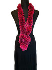 Ob.D.  Handmade, Hand Knit Sparkling Red Ruffle Scarf w/shadow — photo 9
