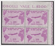 GRONCHI ROSA - QUARTINA   NUOVA  ANGOLO DI FOGLIO   ** MNH