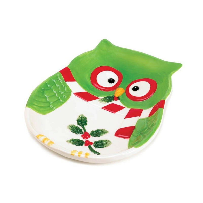 Holiday Hoot Large Platter Size: 1.25"H x 8"W x 6.25"D