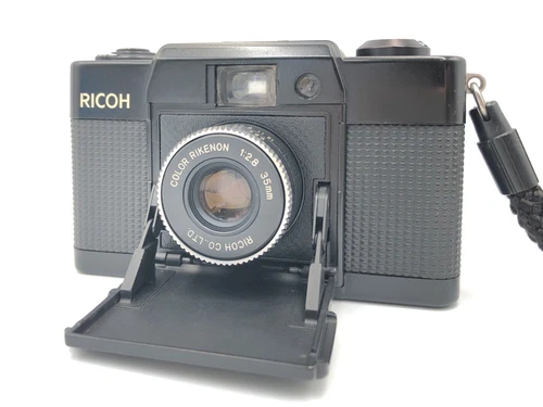 Ricoh FF-1 Rikenon F2.8 Black Point & Shoot 35mm Compact Film Camera From Japan