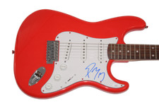 POST MALONE SIGNED AUTOGRAPH RED FENDER ELECTRIC GUITAR GLOBAL SUPERSTAR JSA COA