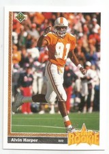 ALVIN HARPER 1991 UPPER DECK ROOKIE CARD NM-MT+ CONDITION