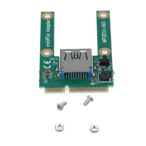 Laptop Mini PCI-e to USB2.0 Adapter Card PCIe Extended USB Interface With Screws - Picture 11 of 12