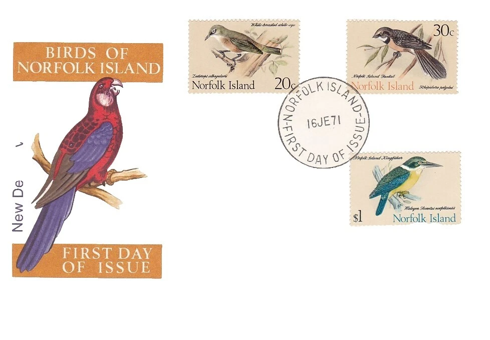 Primer día de emisión Aves estampillas de Estados y Territorios australianos