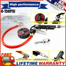0-150PSI Digital Tire Inflator Digital Pressure Gauge Meter Heavy Duty Air Chuck