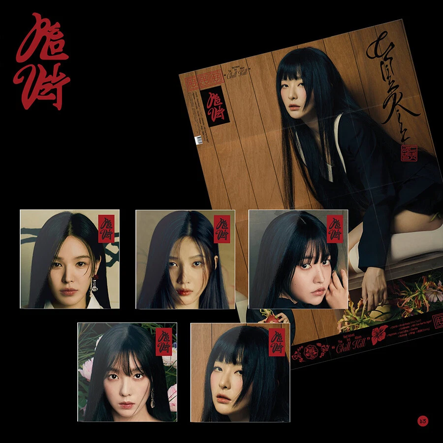 RED VELVET [CHILL KILL] 3rd Album POSTER Ver/CD+5 Sticker+Card+4