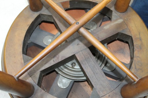 Mid-Century Modern Wooden Swivel Stool - Picture 5 of 5