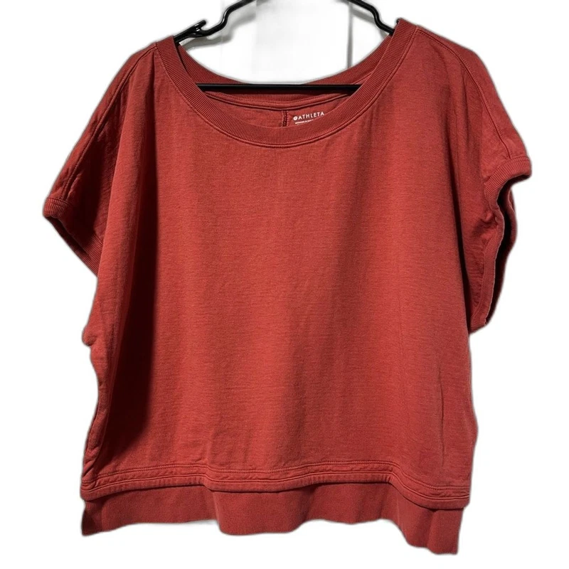 athleta sundown shirred boxy heavyweight lightweight 