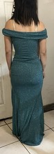 Windsor's Women's long dark green sparkly dress size small off the shoulder