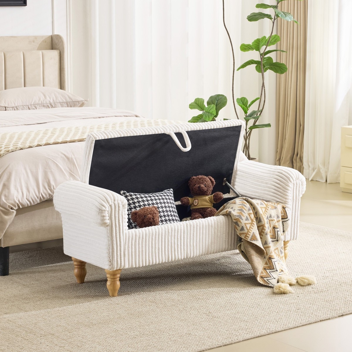 End Of Bench Chest For Bedroom Bedroom Padded Storage Chest