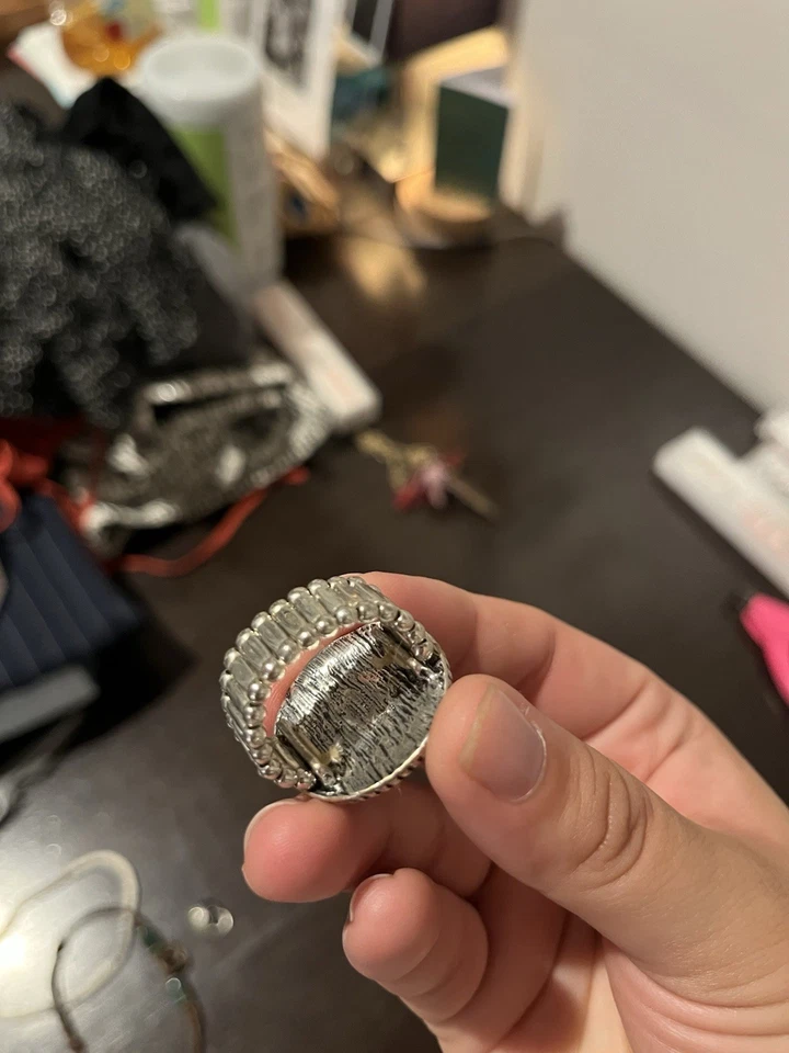 Anillo de plata piedra minerales raros turquesa joyería paparazzi Foto 3 de 3