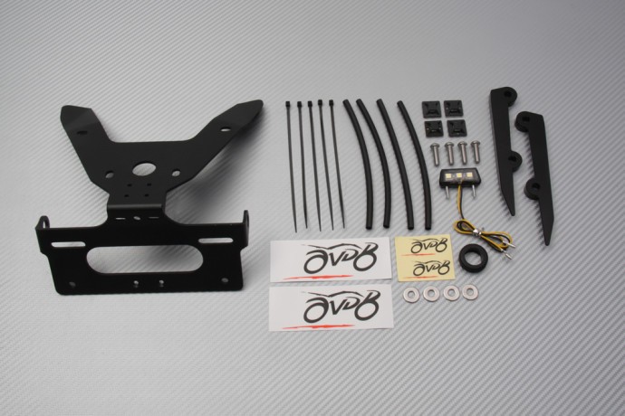 Support de plaque alu CNC usiné pour CFMOTO MT800, finition premium avec catadioptre