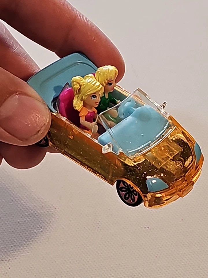 Polly Pocket Wheels Convertible Car Mattel 2007 Micro Driver 2 Dolls Bendable - Image 3 of 4