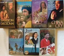 7 VHS Religion Jeremiah Samson King of Kings China Cry Windrunner Jacob Hiroshim