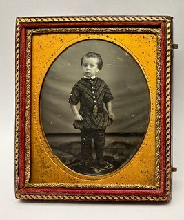 1/6th Plate Daguerreotype Young Lad Half Case No Wipes Resealed