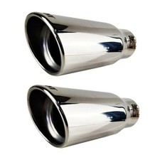 UniversalExhaust Tip Stainless Steel 2-7/8"ID x 3-3/4"OD x 9" Chrome Polish