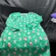 Carters GIRLS long sleeve green owl design night gown