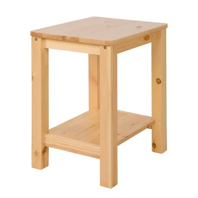 Table de chevet bois pin massif 38x32 cm table basse meuble chambre Homestyle4u - Photo 1/4