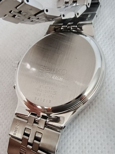 Seiko Dolce 7B42-0AP0 Acier Inoxydable Date Radio Vague Contrôle Solaire Montre - Photo 7 sur 7