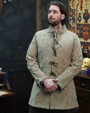 Mytholon Tilly Jacke Wildleder Sand M Larp Mittelalter #21231