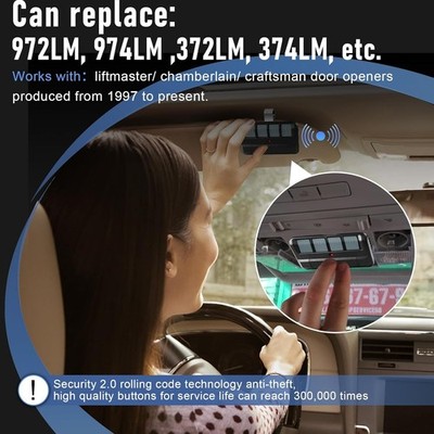 894LT 4-Button Garage Door Opener Learning Remote Control for Liftmaster