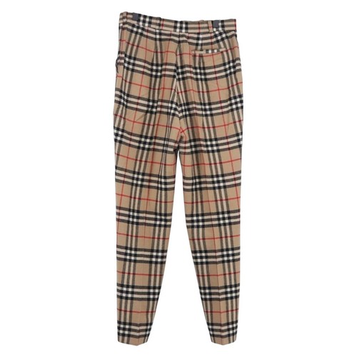 Burberrys Nova Check Pants Canvas Beige Auth am10285 - 第 2/8 張圖片