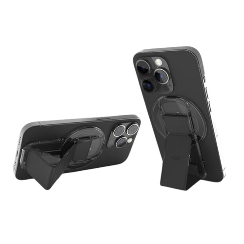CLCKR Compact MagSafe Stand and Grip Universal Black Magnetic Phone Holder