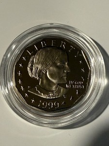 1999 Susan B. Anthony Proof Dollar with COA and Box