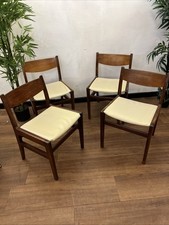Danish style teak midcentury dining chairs x 4