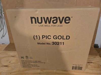 NuWave PIC Gold Portable Induction Cooktop Model 30211 w Cookbook
