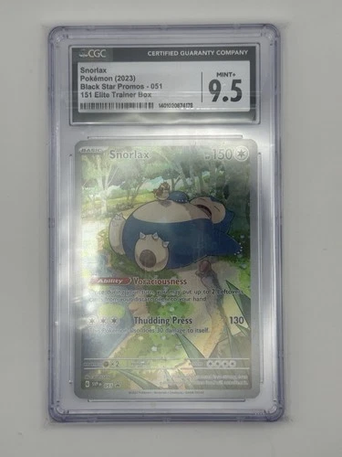 Snorlax 051 Sv: Scarlet & Violet Promo Cards Holo CGC 9.5 Mint +