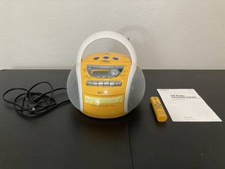Rare Yellow Sony CFD E95 CD Radio Cassette Boombox Remote Tested