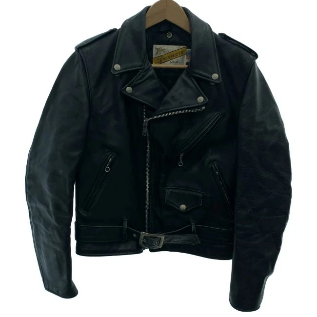 Chaqueta de cuero Schott Single Riders marrón