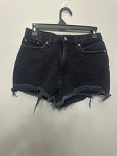 Abercrombie Fitch Annie High Rise Black Cutoffs Shorts Size 2