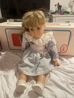 Vintage Gotz 20'' Doll 80's Blonde Hair Blue Eyes *