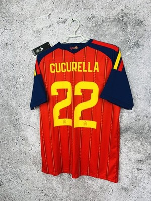 ADIDAS SPAIN TEAM JERSEY 2026 HOME SOCCER SHIRT CUCURELLA #22 MEN