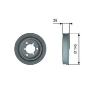 Riemenscheibe Kurbelwelle Gates TVD1056 Drivealign™ FüR CitroëN Fiat Peugeot